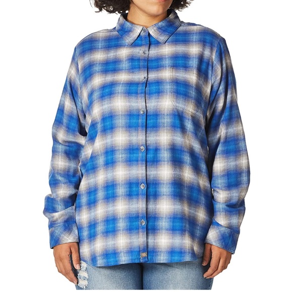 Dickies Women’s Long Sleeve Plaid Flannel Shirt - Picture 6 of 8